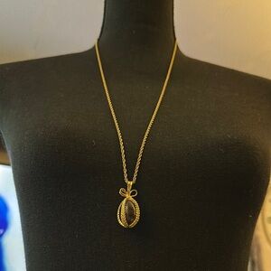 Joan Rivers Gold Teardrop Necklace